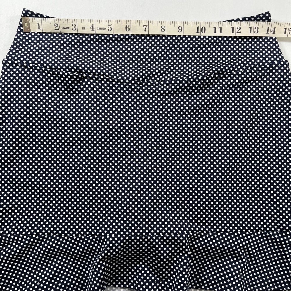 Golftini Putt Putt Pull-on Ruffle Tech Golf Skort Polka Dots Size Small - Picture 8 of 9